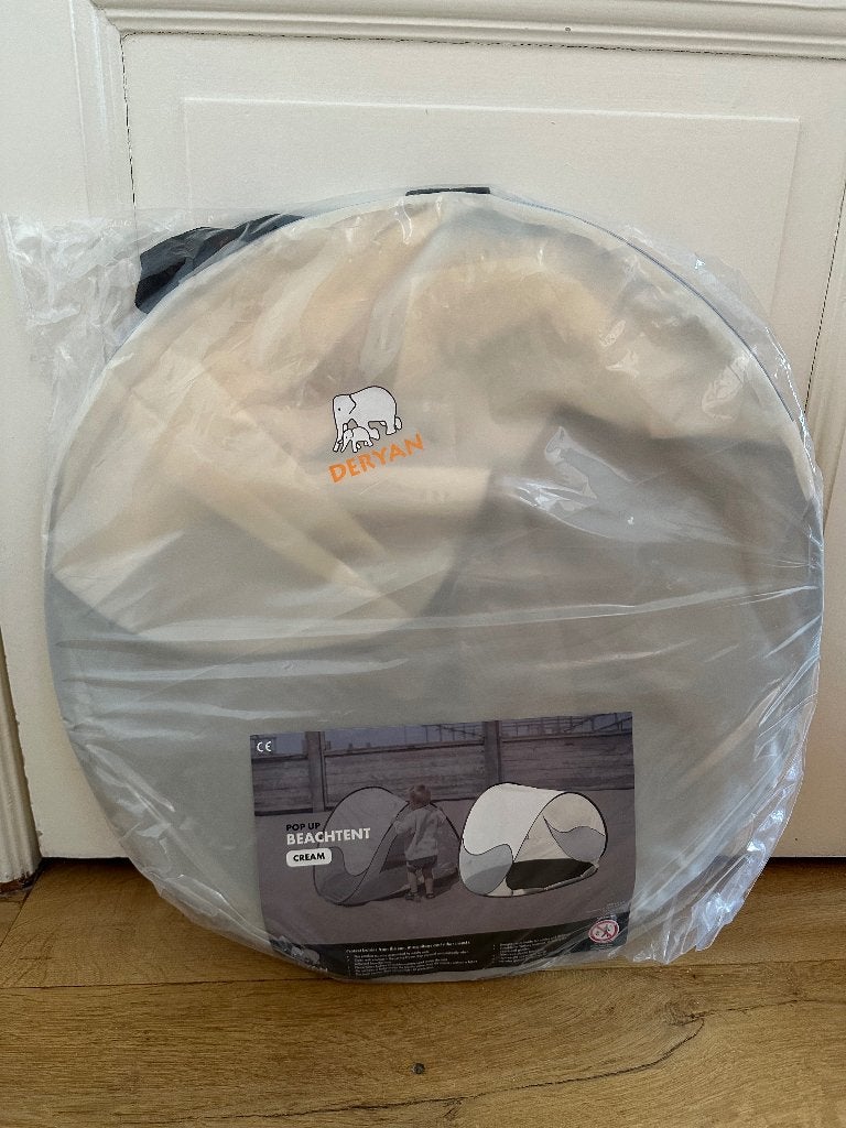 Deryan Pop-Up Beachtent Cream - Nieuw in verpakking, Verzenden, Nieuw, Reisbedje