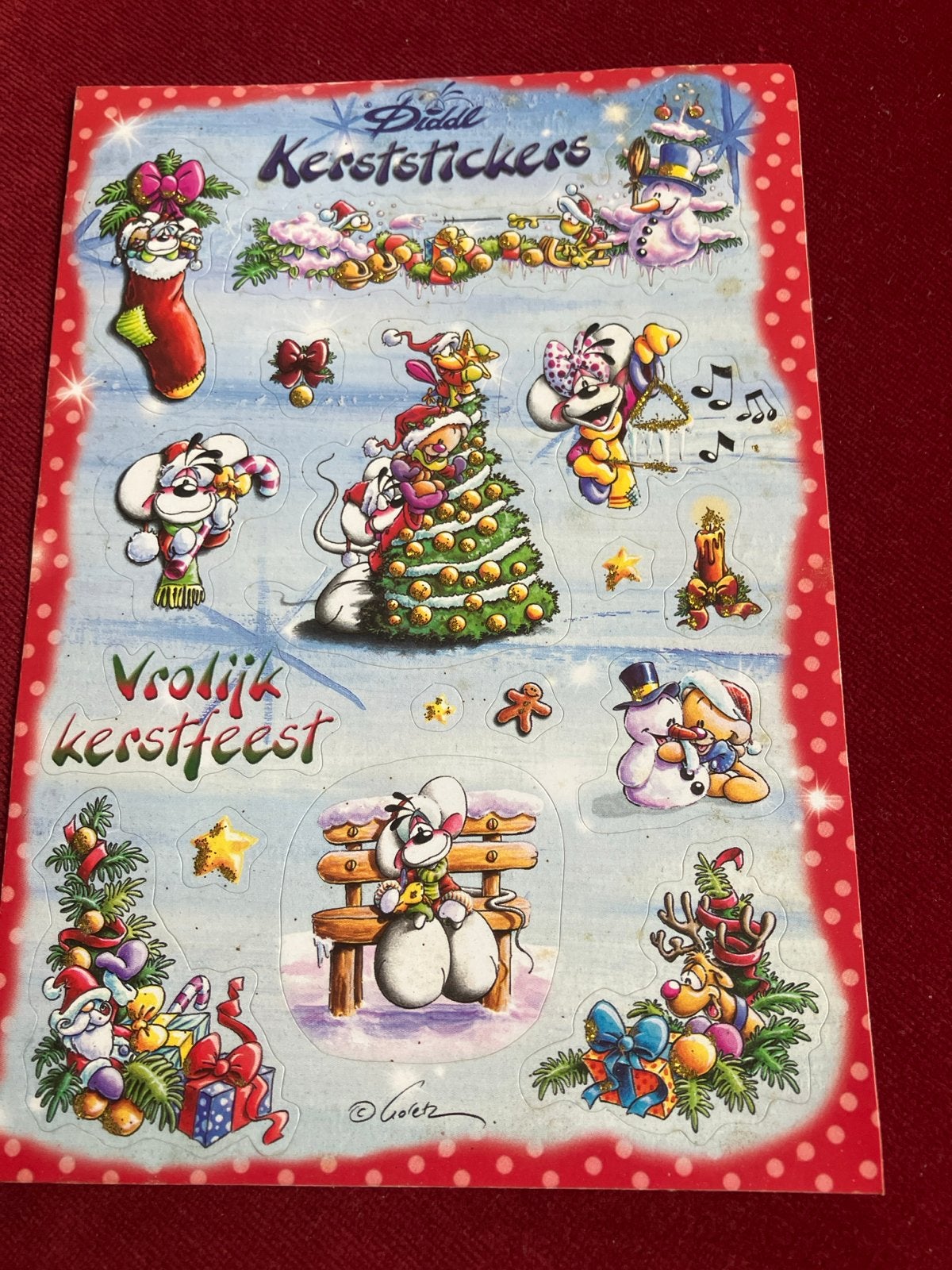 Didl Kerststickers - Vrolijk kerstfeest, Verzamelen, Verzenden, Zo goed als nieuw, Overige typen