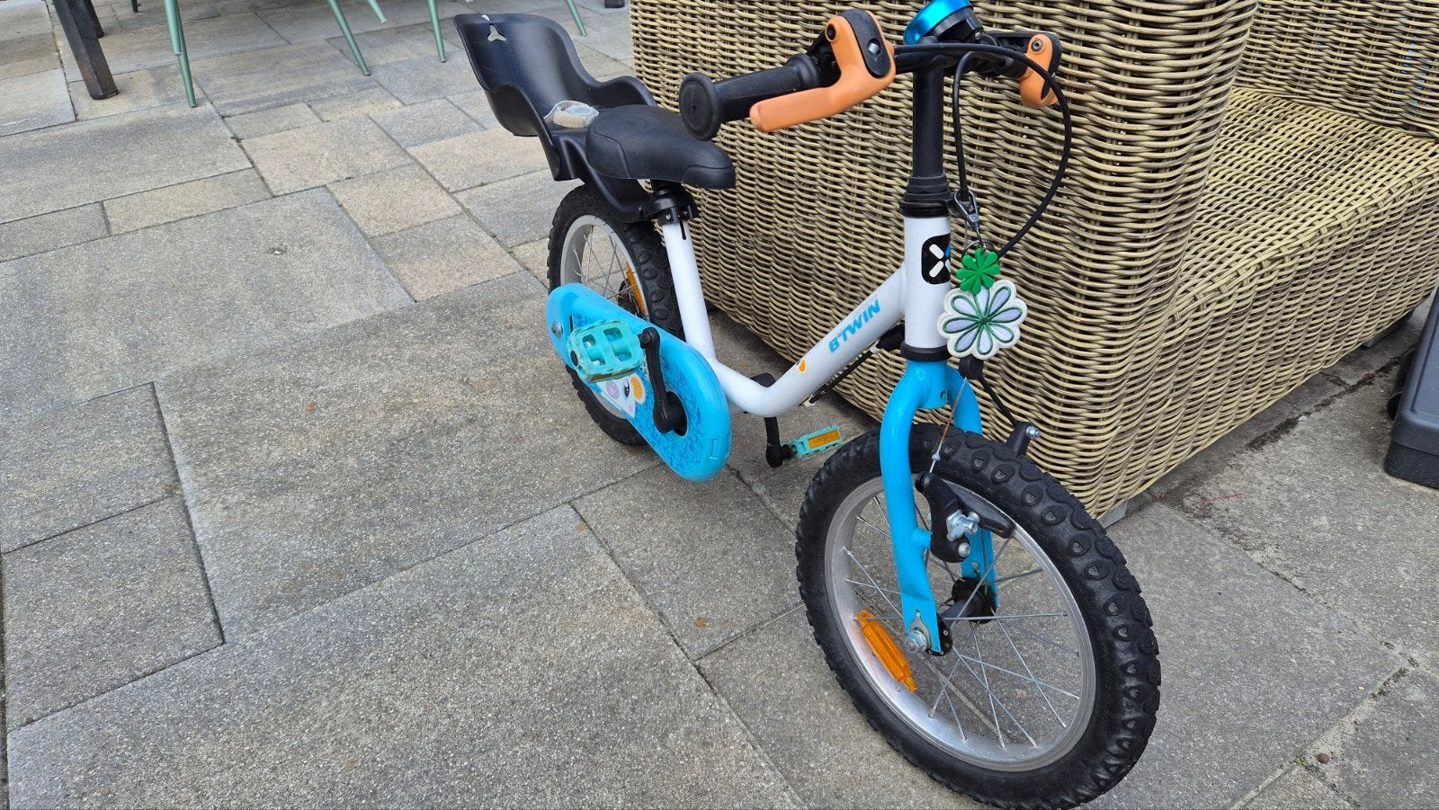 kinderfiets 14", Ophalen, Gebruikt, Velgrem, Btwin (Decathlon)