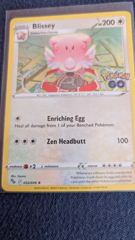 Blissey Holo Pokémon GO 052/078., Ophalen of Verzenden, Nieuw, Foil