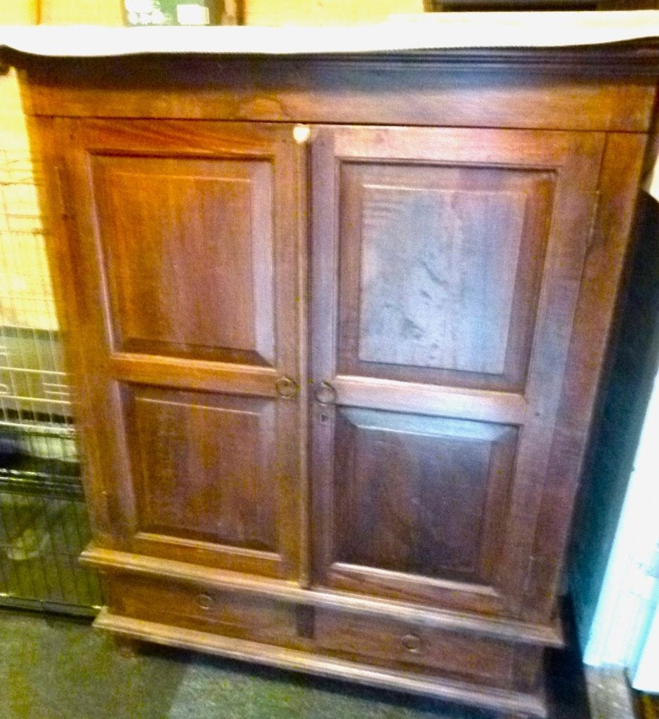 antieke kast   eiken, Ophalen, Gebruikt, Met deur(en), 100 tot 150 cm