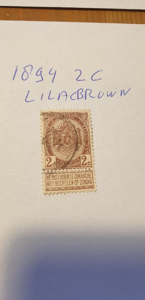 3520 belgie 1894 coat of arms 2ct lilacbrown, Verzenden