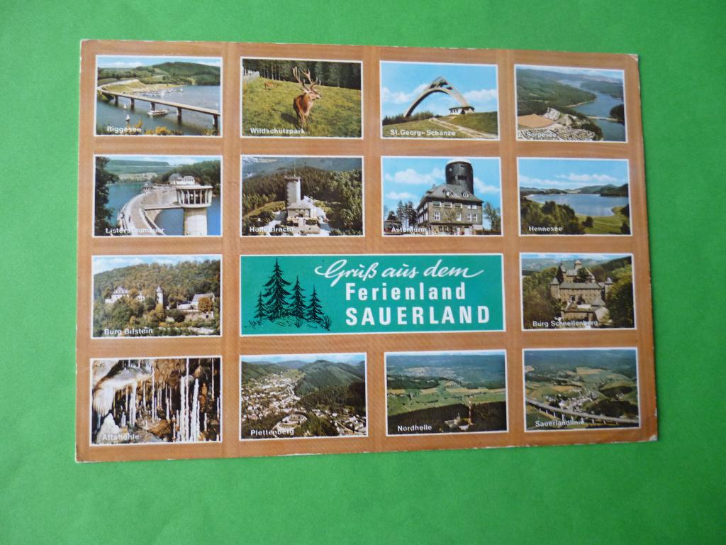 ansichtkaart Gruss aus dem Ferienland Sauerland Duitsland, Verzamelen, Ophalen of Verzenden, 1980 tot heden, Gelopen, Duitsland