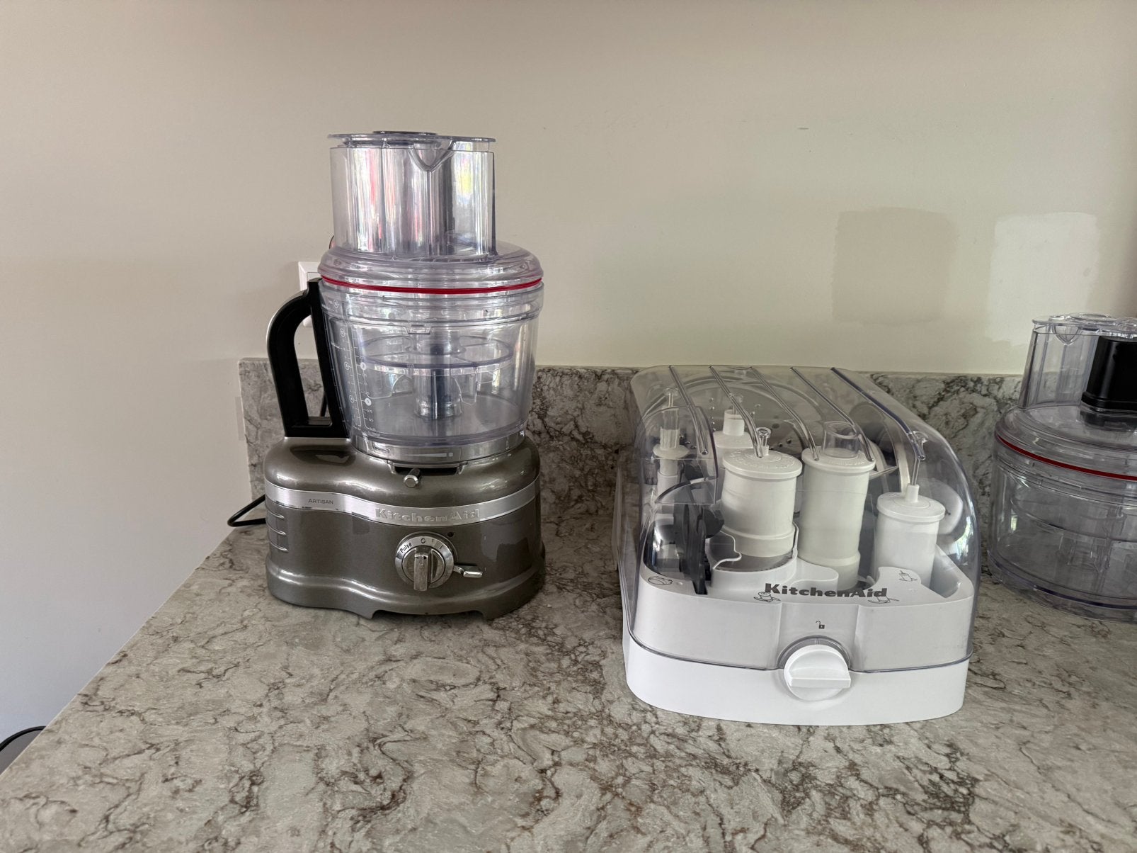 Foodprocessor KitchenAid tingrijs - zo goed als nieuw, Ophalen, Zo goed als nieuw, 3 snelheden of meer