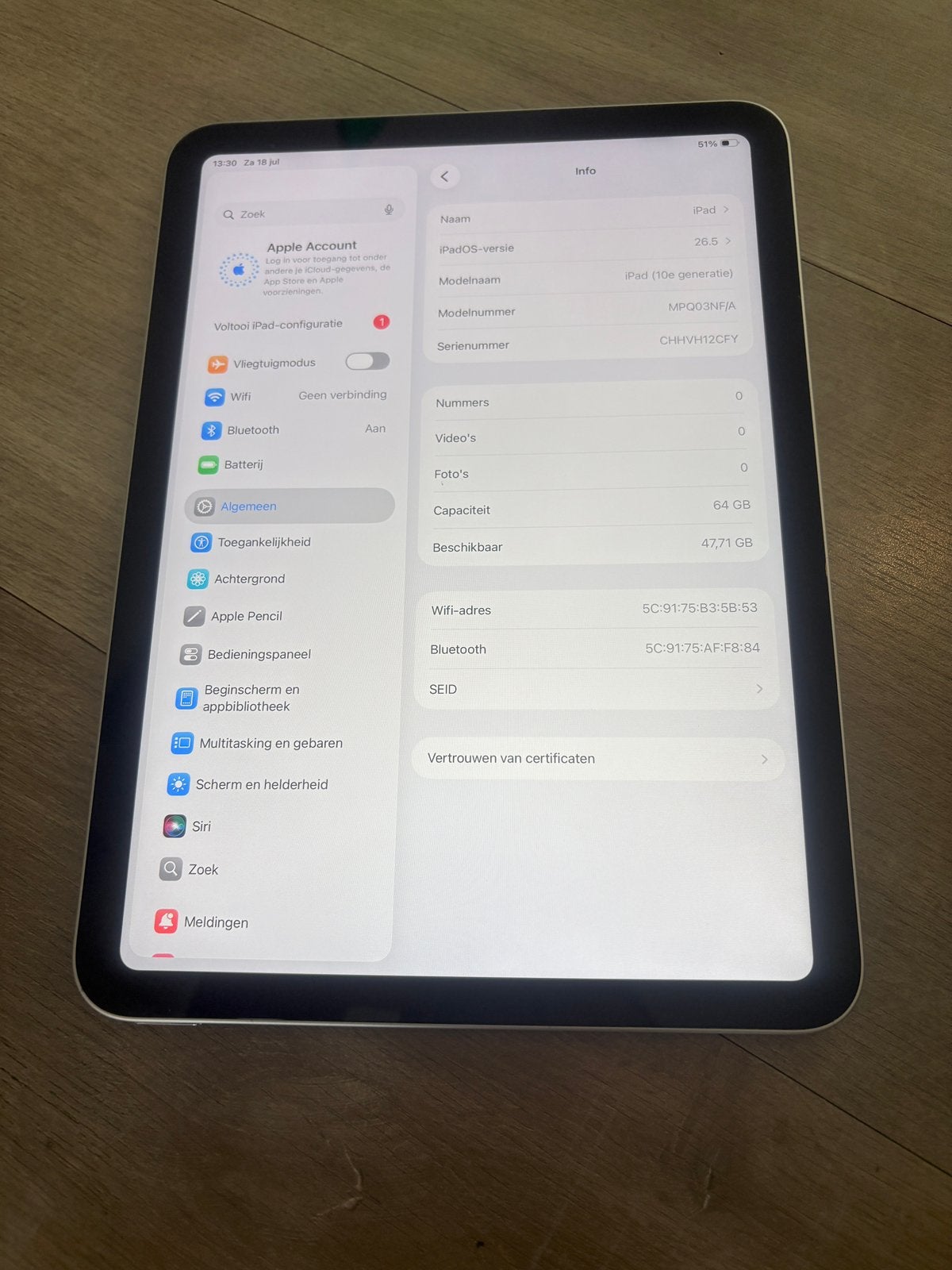 4x Apple 🍏 iPad 2022 10th gen 64GB + 256GB Nieuwstaat!, Computers en Software, Apple iPads, Apple iPad, 11 inch, Ophalen of Verzenden