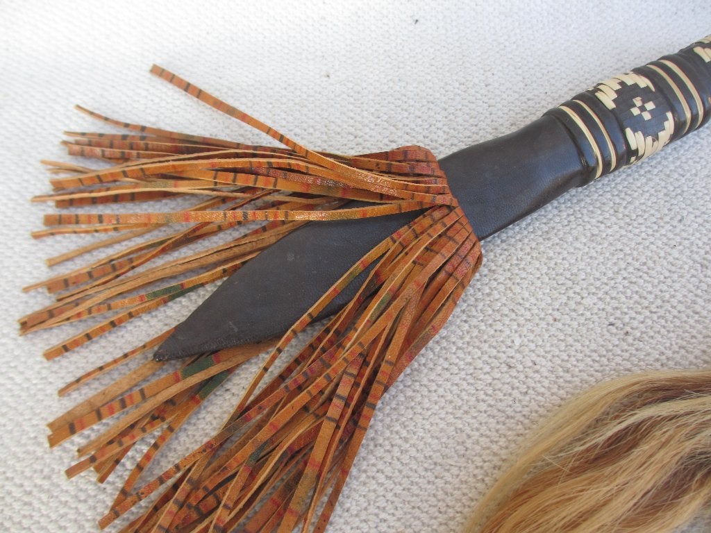 MANDINGO MALI KNIVE / FLY WHISKS, Ritueel object, Handgemaakt, 40 cm, Afrika