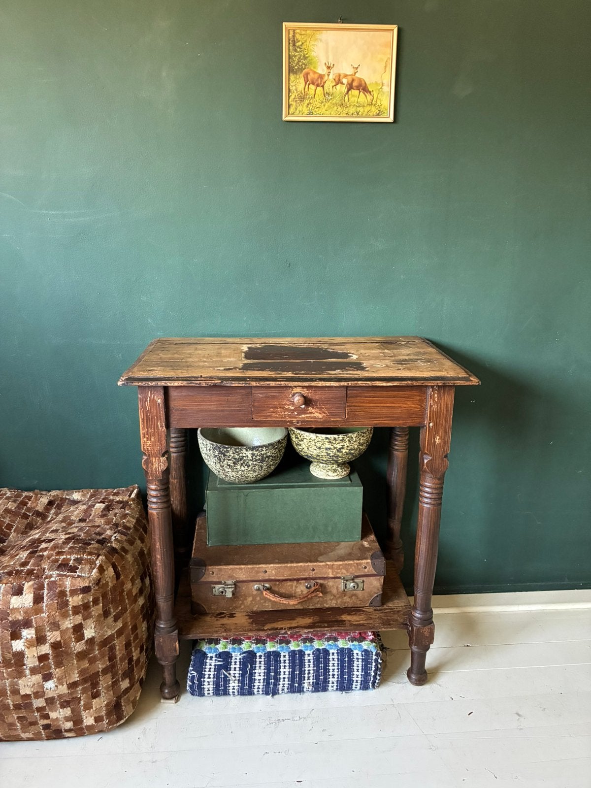 Brocante vintage bijzettafel, Ophalen
