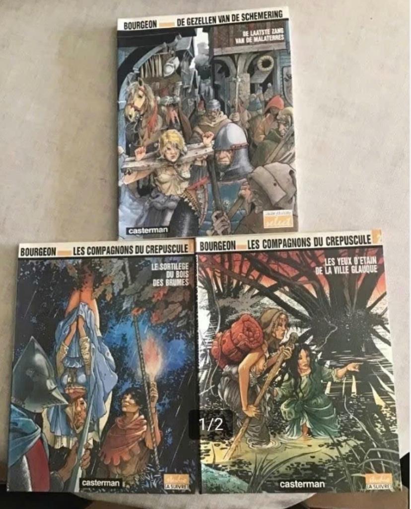3 delen de gezellen van de schemering door Bourgeon, Boeken, Meerdere stripboeken, Ophalen of Verzenden, Zo goed als nieuw