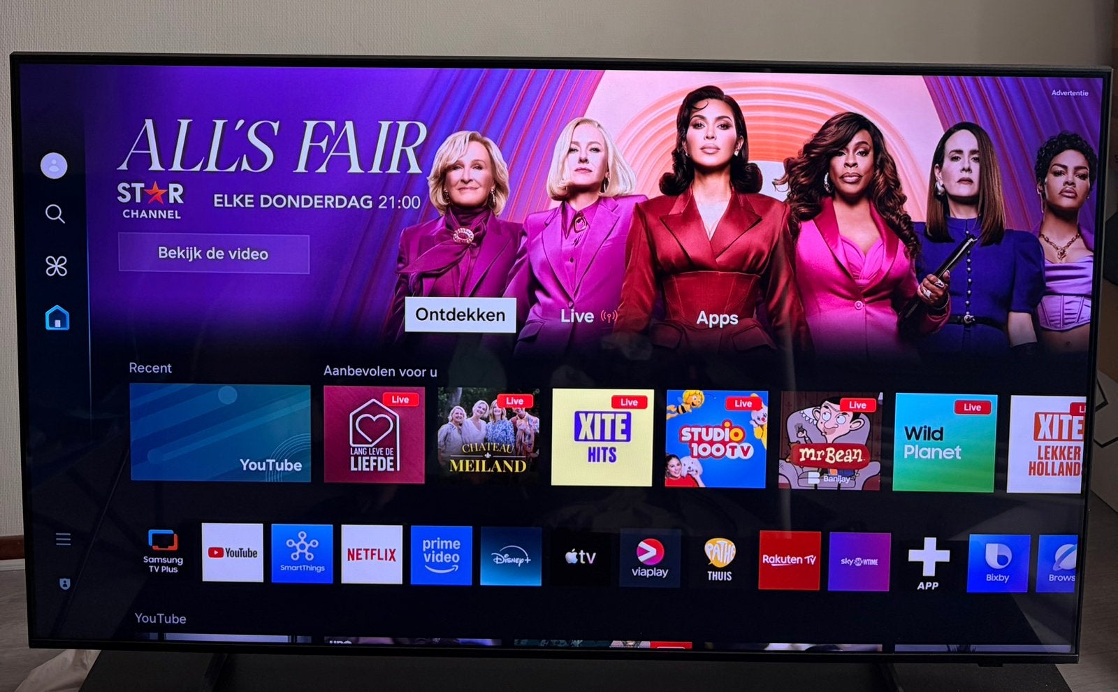 Samsung 55 inch 4K Smart TV – UE55DU7100 – nette staat, Ophalen, 50 Hz, Zo goed als nieuw, Samsung