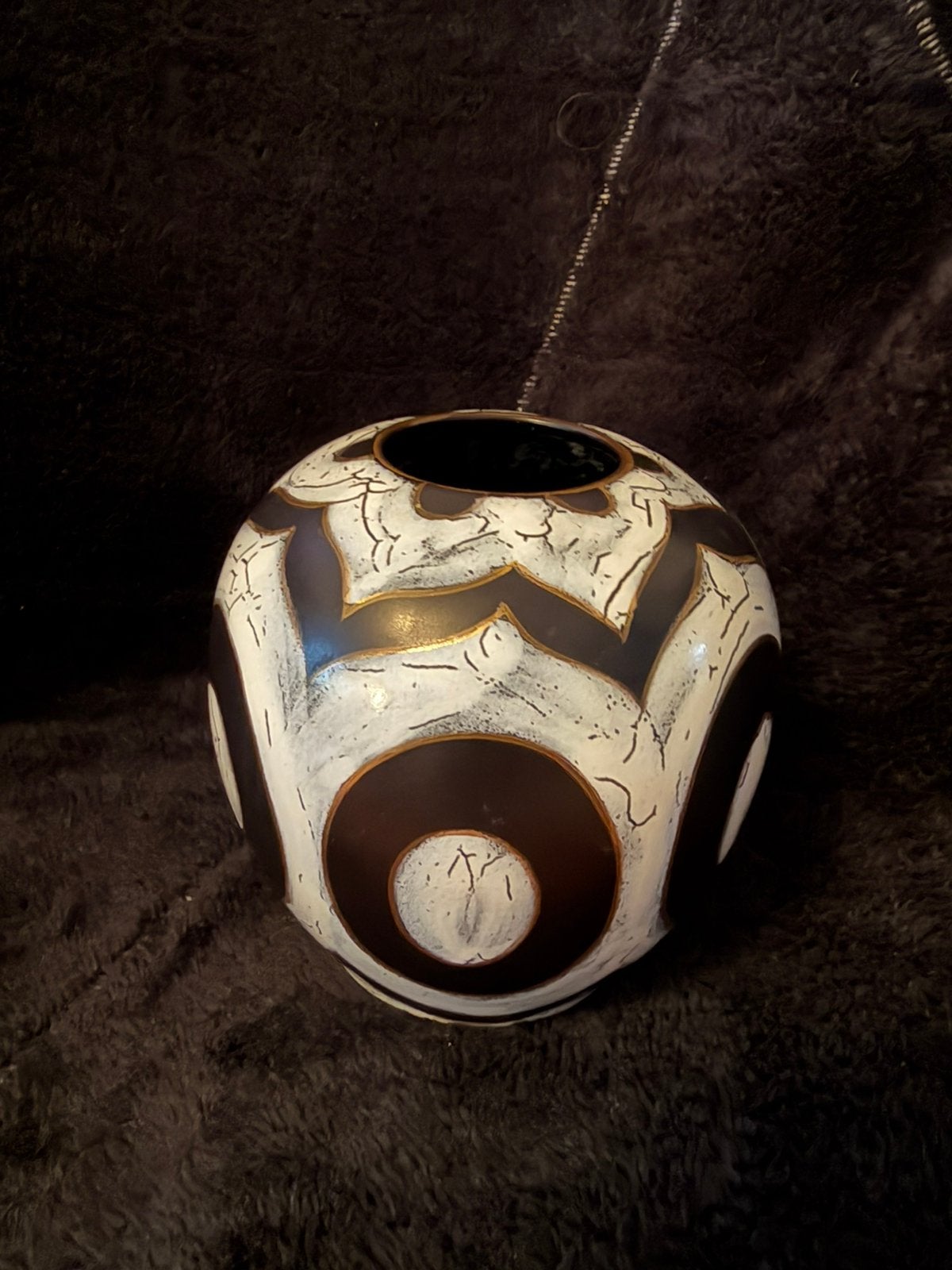 Cameo , black white vaas, Ophalen, Gebruikt, Wit, Aardewerk of Porselein