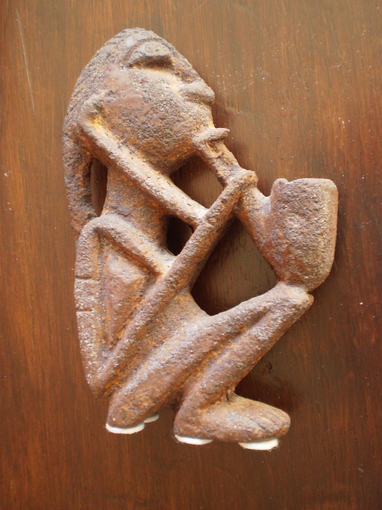 Chief Dogon Mali stone beeldje Afrikaanse kunst, Ophalen of Verzenden, Gebruikt
