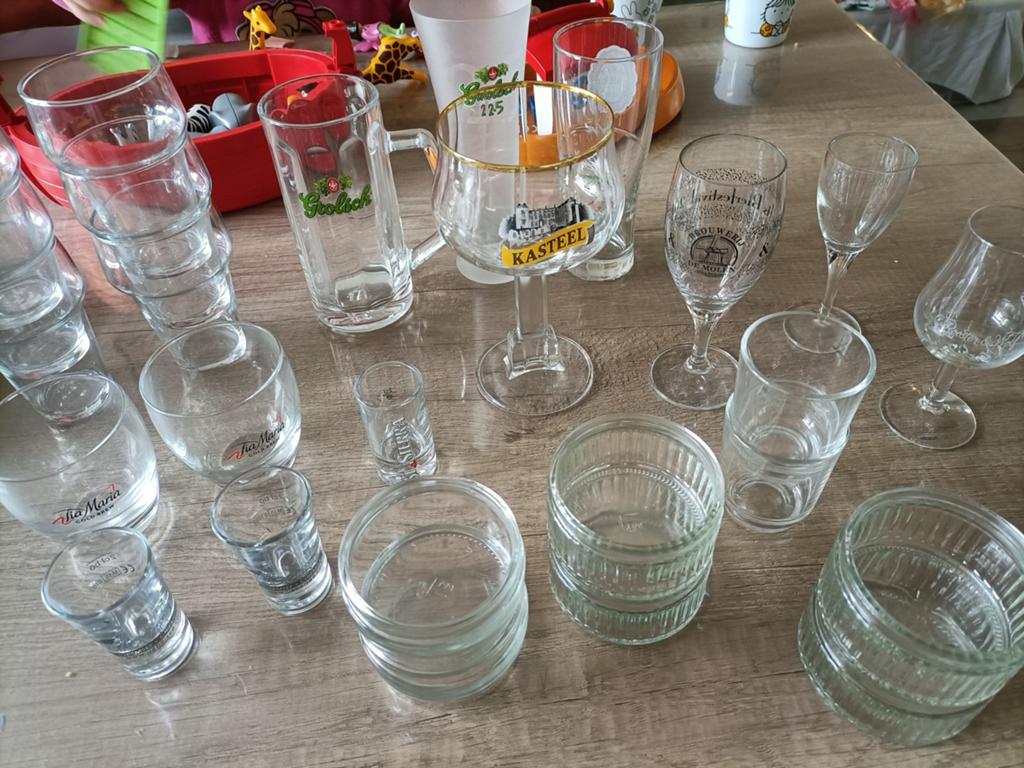 Glazen, Ophalen