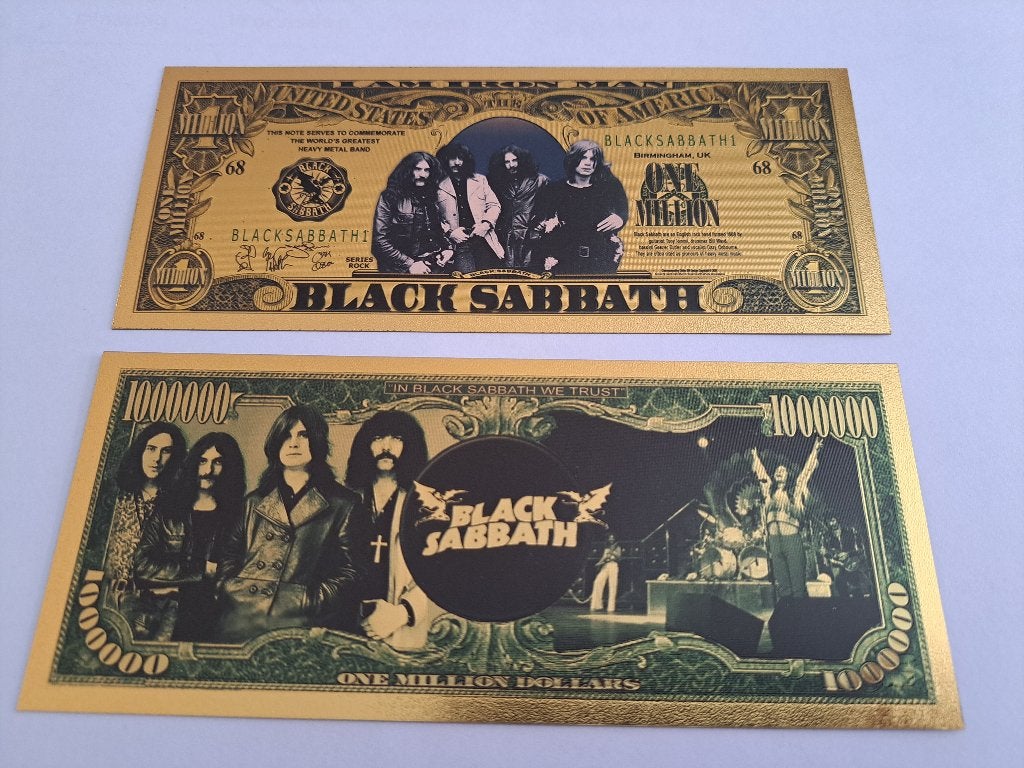 GOUDFOLIE BILJET - MUZIEK- BLACK SABBATH, Verzenden, Zo goed als nieuw, Overige typen