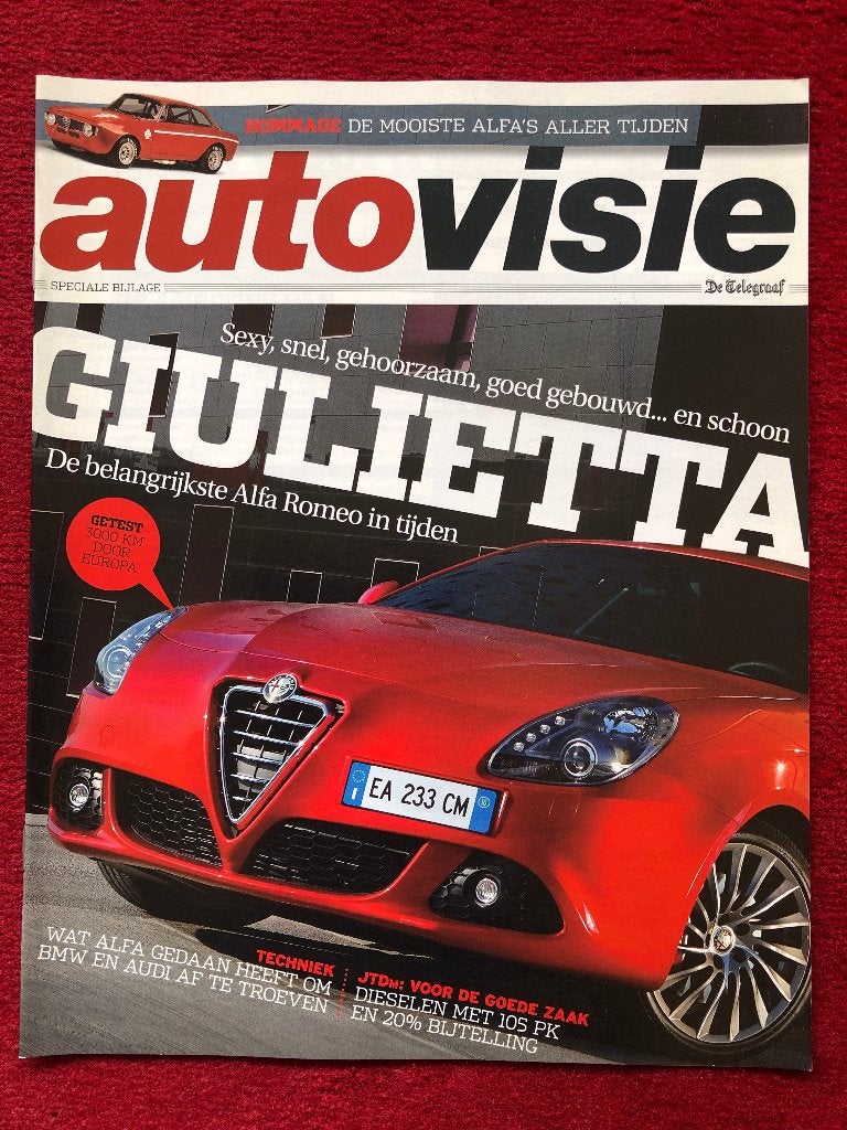 Speciale bijlage Autovisie Alfa Romeo Giulietta 2010 *, Alfa Romeo, Ophalen of Verzenden, Zo goed als nieuw, Autovisie
