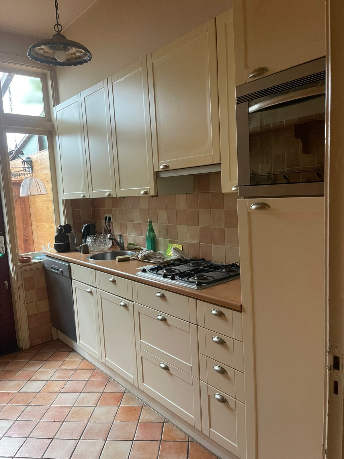 Gratis keuken inclusief aparatuur, Ophalen, Zo goed als nieuw, Crème, Enkelwandige keuken