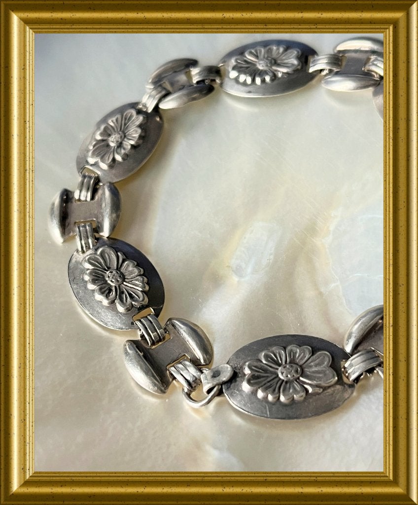 Zilveren armband: Schijfsma, Sneek, Friesland, 1946-1950, Ophalen of Verzenden, Zilver, Armband