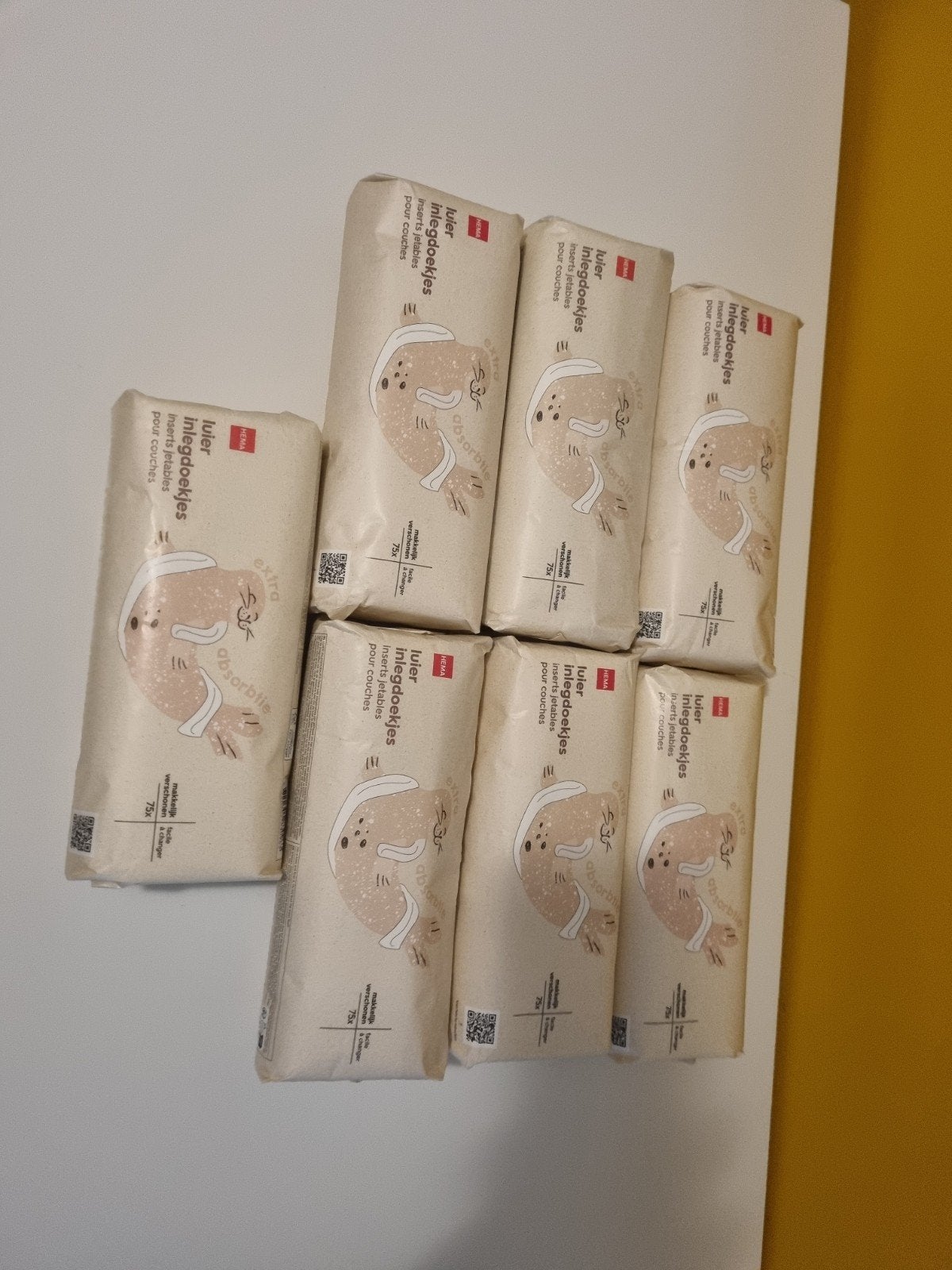 Hema Luier Inlegdoekjes (7x 75 stuks), Ophalen of Verzenden, Nieuw