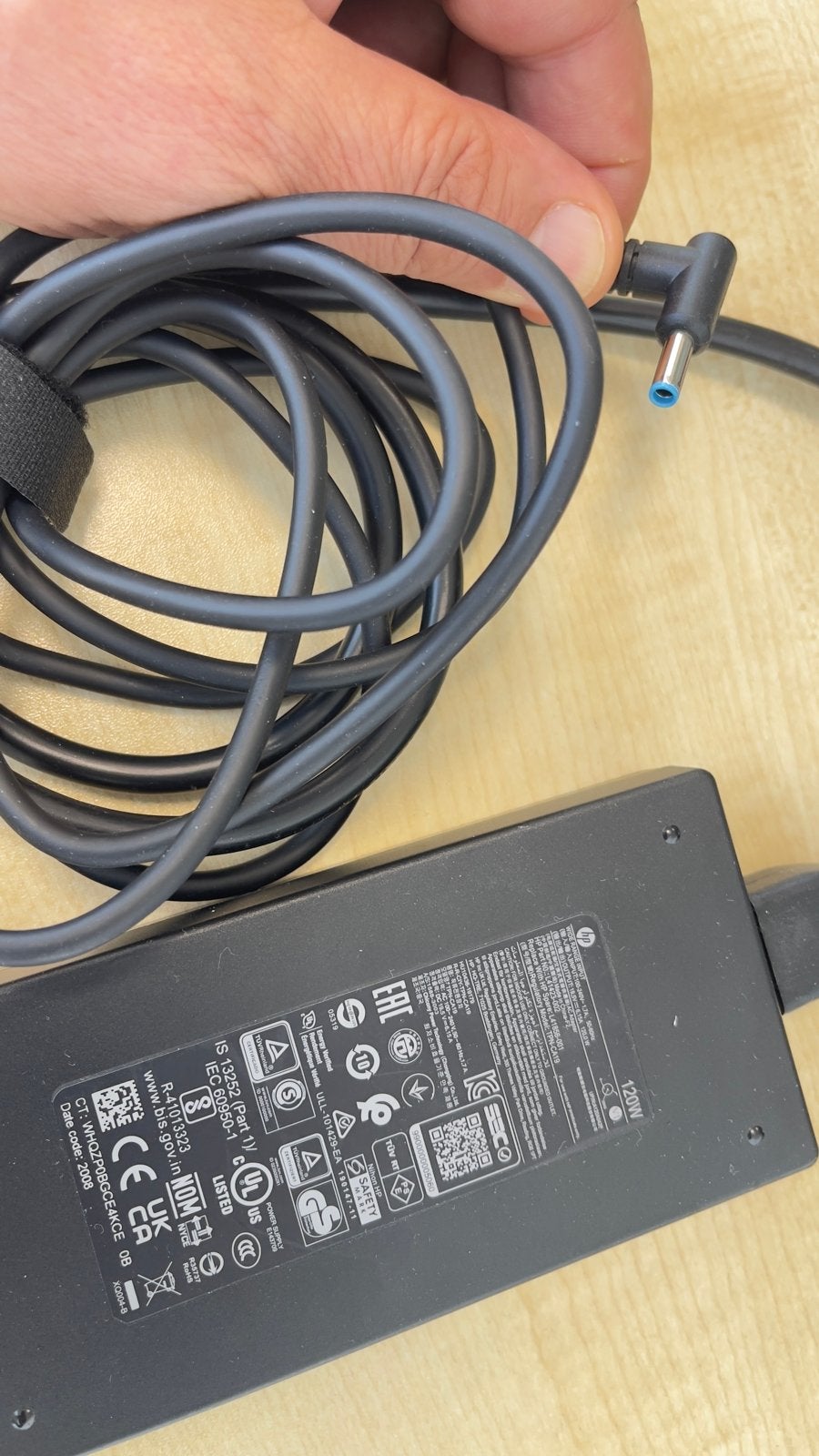 HP 120W Laptop Oplader - Origineel en Zo Goed als Nieuw, Ophalen of Verzenden, Zo goed als nieuw