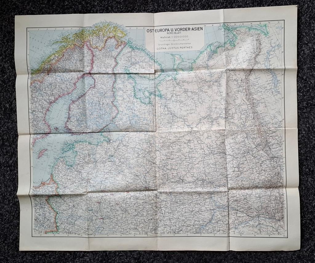 Landkaart Ost Europa und Vorder Asien 1940 1941, Boeken, Gelezen, Ophalen of Verzenden, Landkaart, Duitsland
