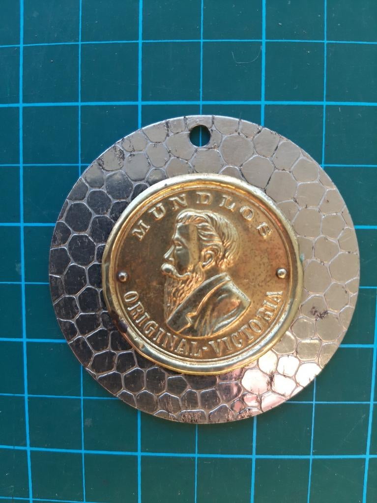 Naaimachine medaille Mundlos Original-Victoria rond 1900, Ophalen of Verzenden