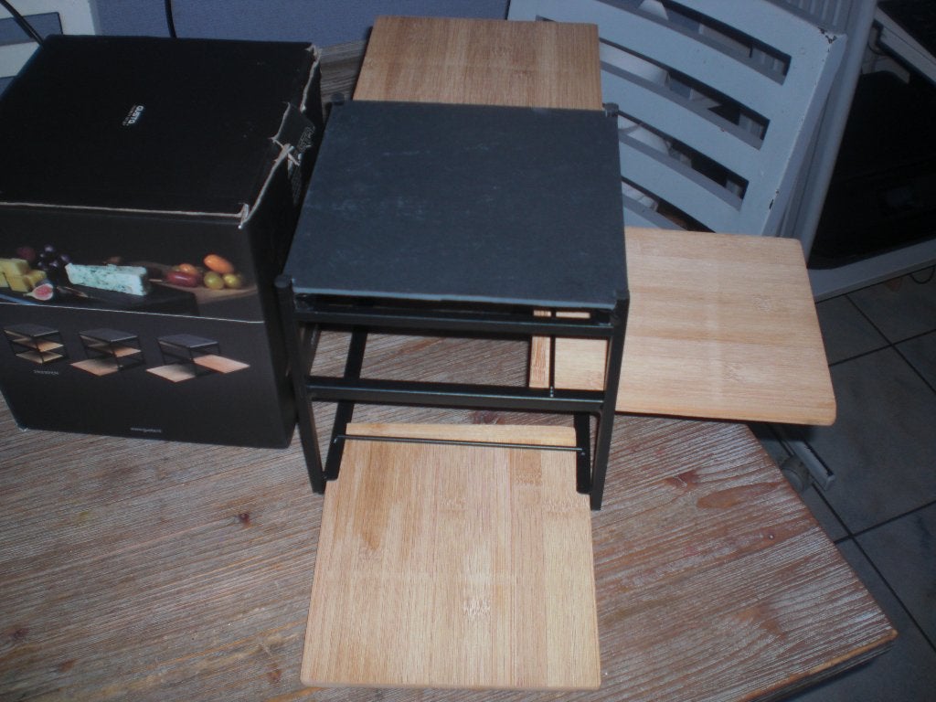GUSTA serveerset / serveer toren, Hout, Zwart, Nieuw, Mediterraans