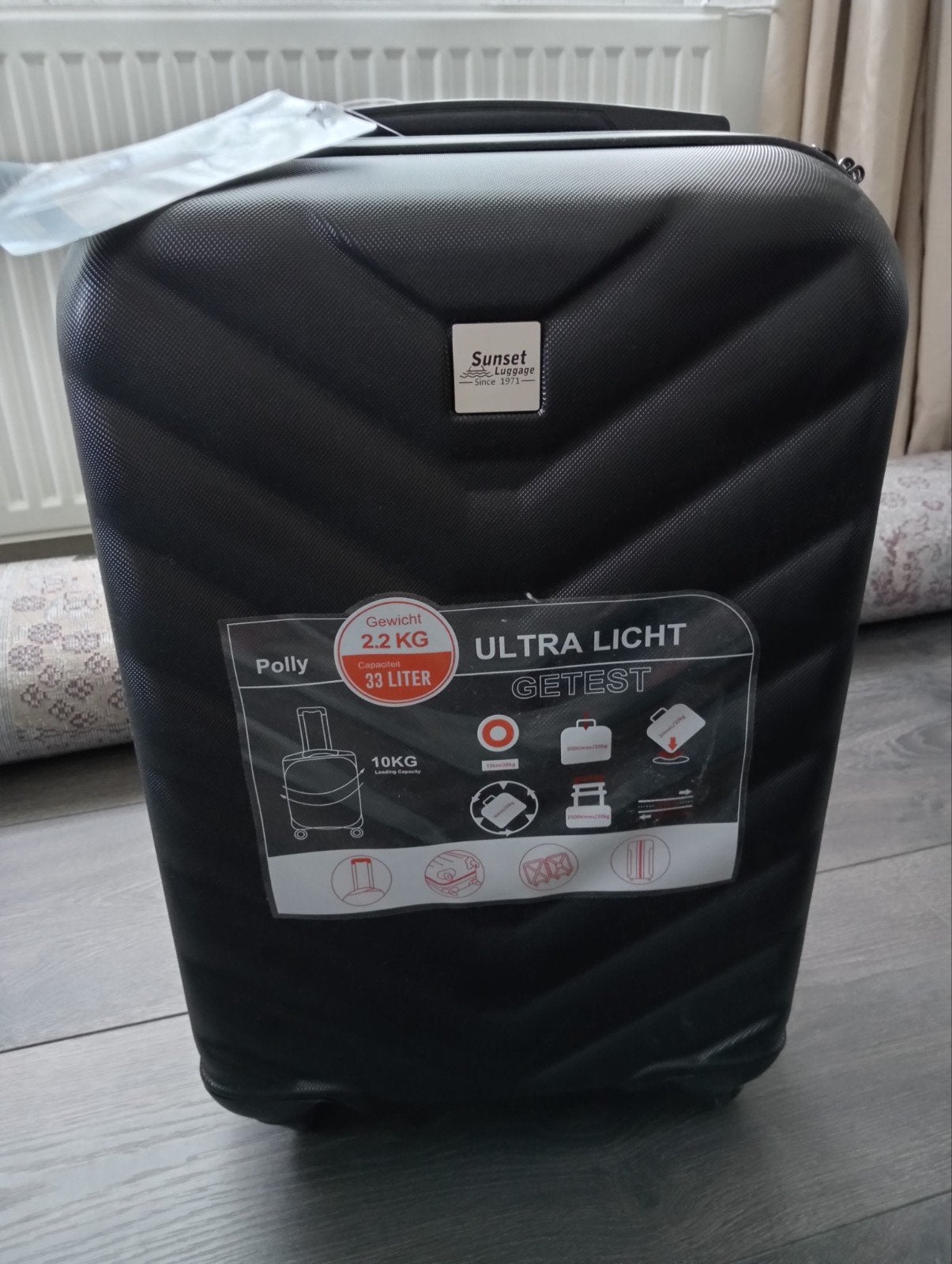 Sunset Luggage Handbagage koffer, Ophalen, 50 tot 60 cm, Hard kunststof, Nieuw