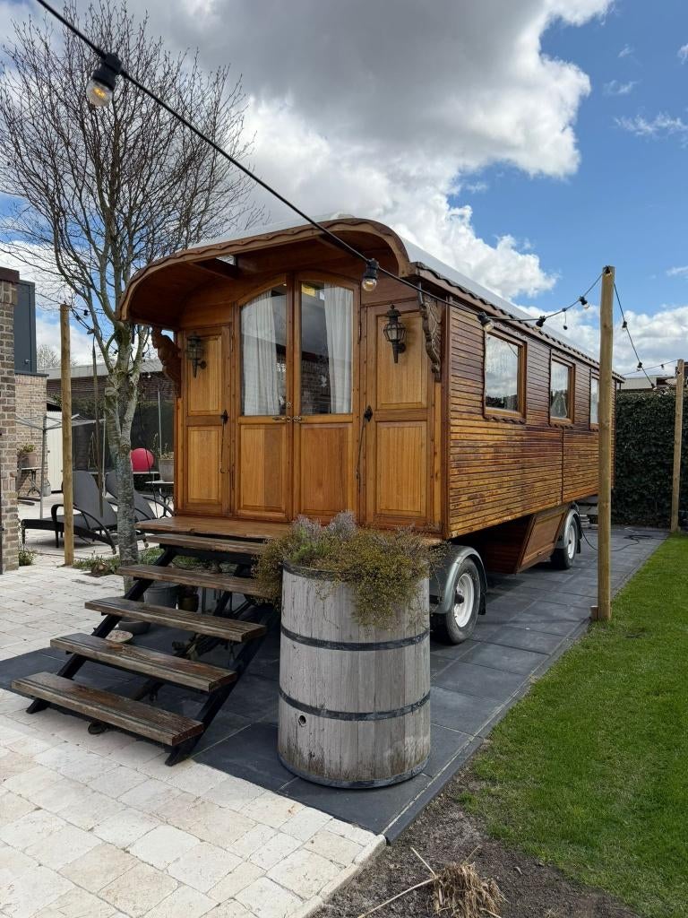 Authentieke Woonwagen – Uitstekende Conditie – Op Kenteken, Caravans en Kamperen, Standaardzit, Tot en met 2, Bedrijf, 6 tot 7 meter