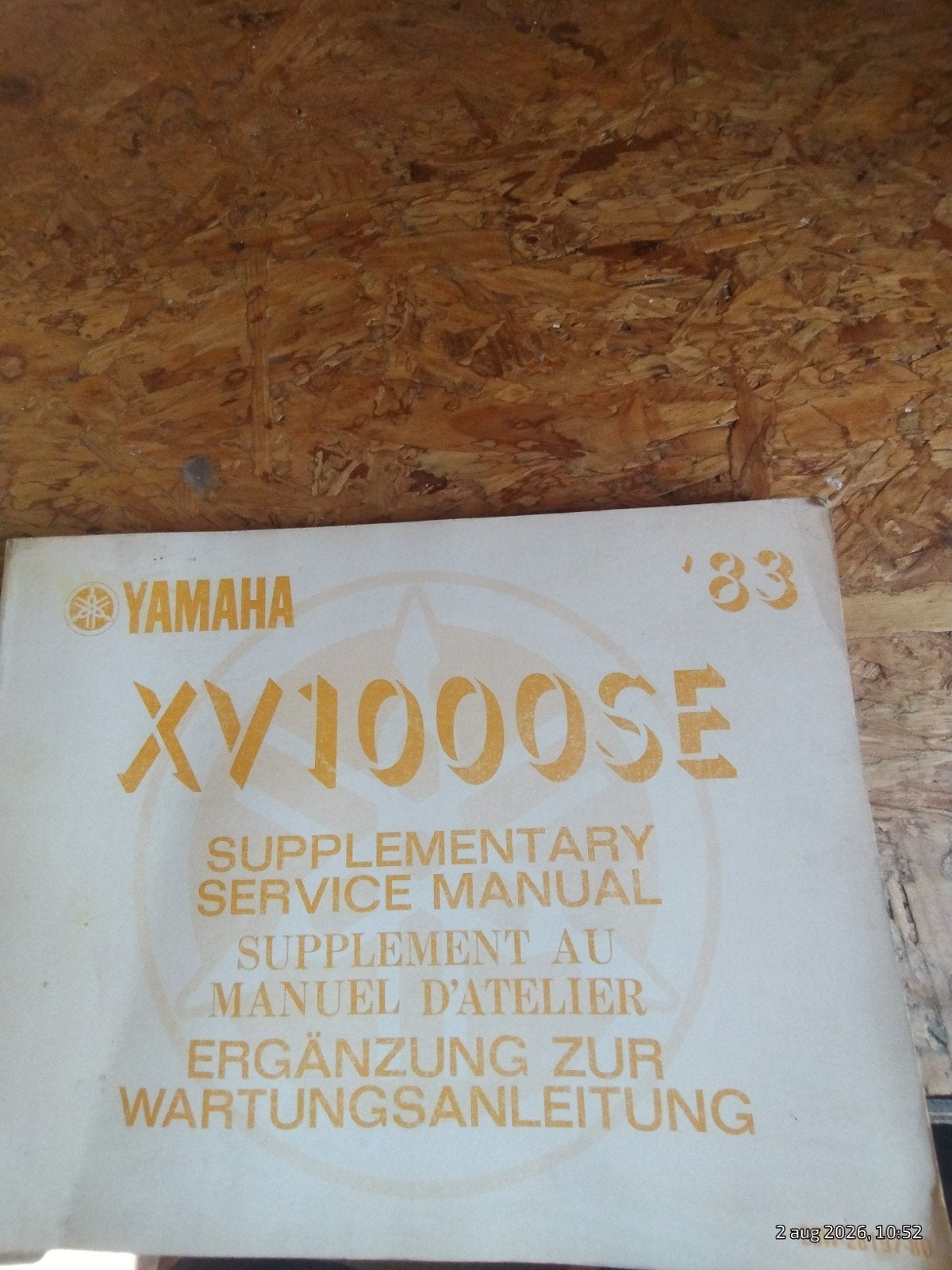Yamaha XV1000SE Service Manual '1983 - Werkplaatshandboek, Verzenden, Yamaha