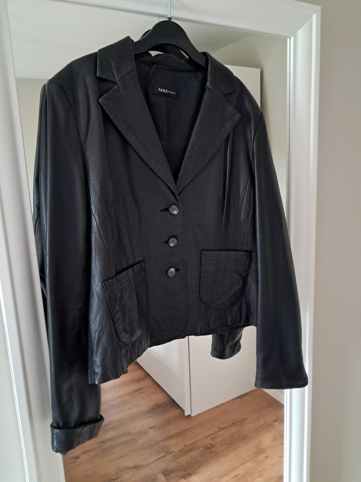 Mooi Leren jasje van Arma, zwart mt 40/42, Ophalen of Verzenden, Zo goed als nieuw