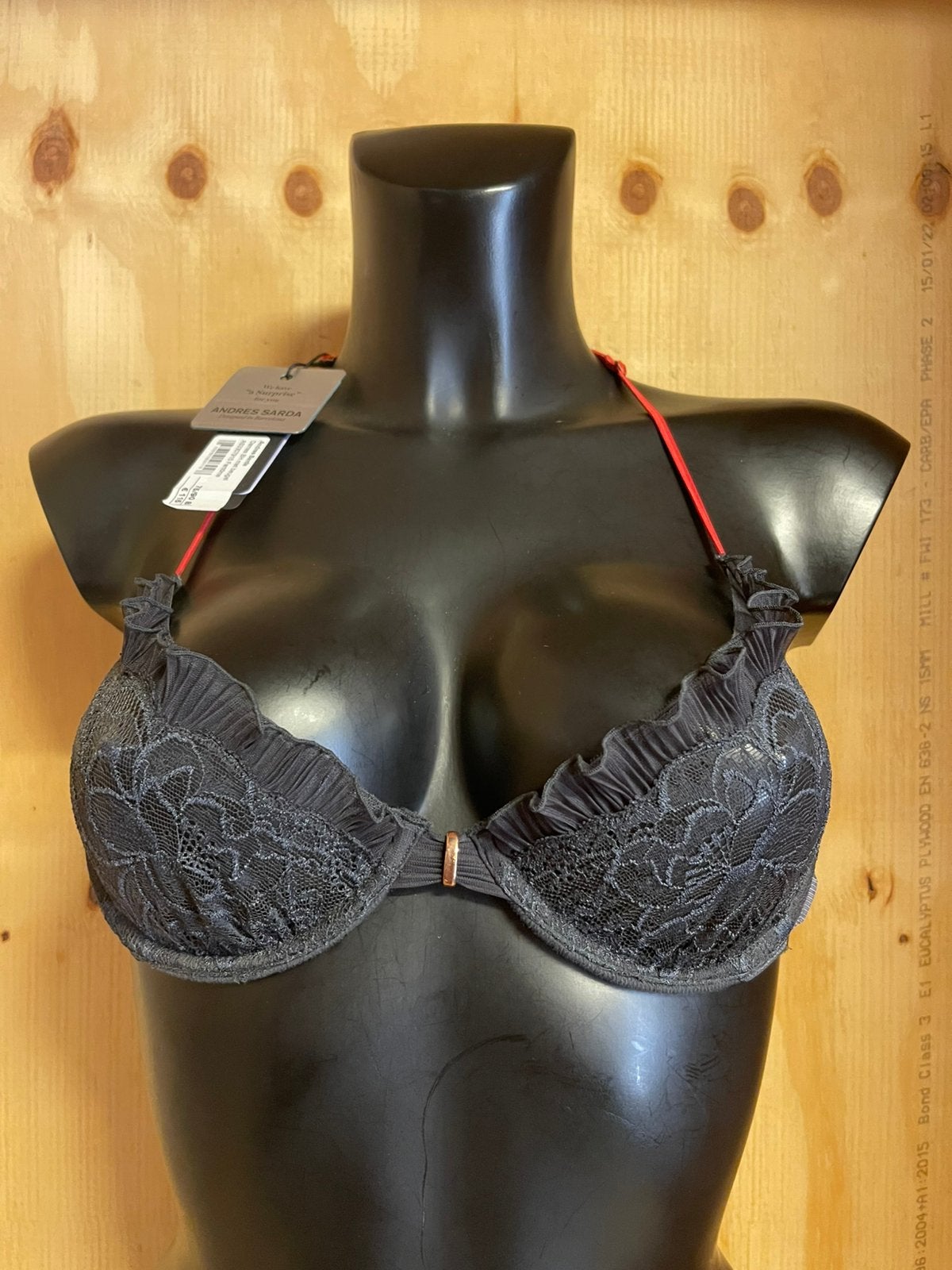 Andres sarda halter bh maat 75b en 80c zij sluiting, Verzenden, Overige kleuren, BH