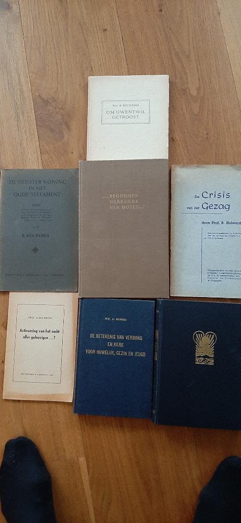 7 boeken van prof. B. Holwerda, Boeken, Ophalen of Verzenden, Gelezen, Christendom | Protestants