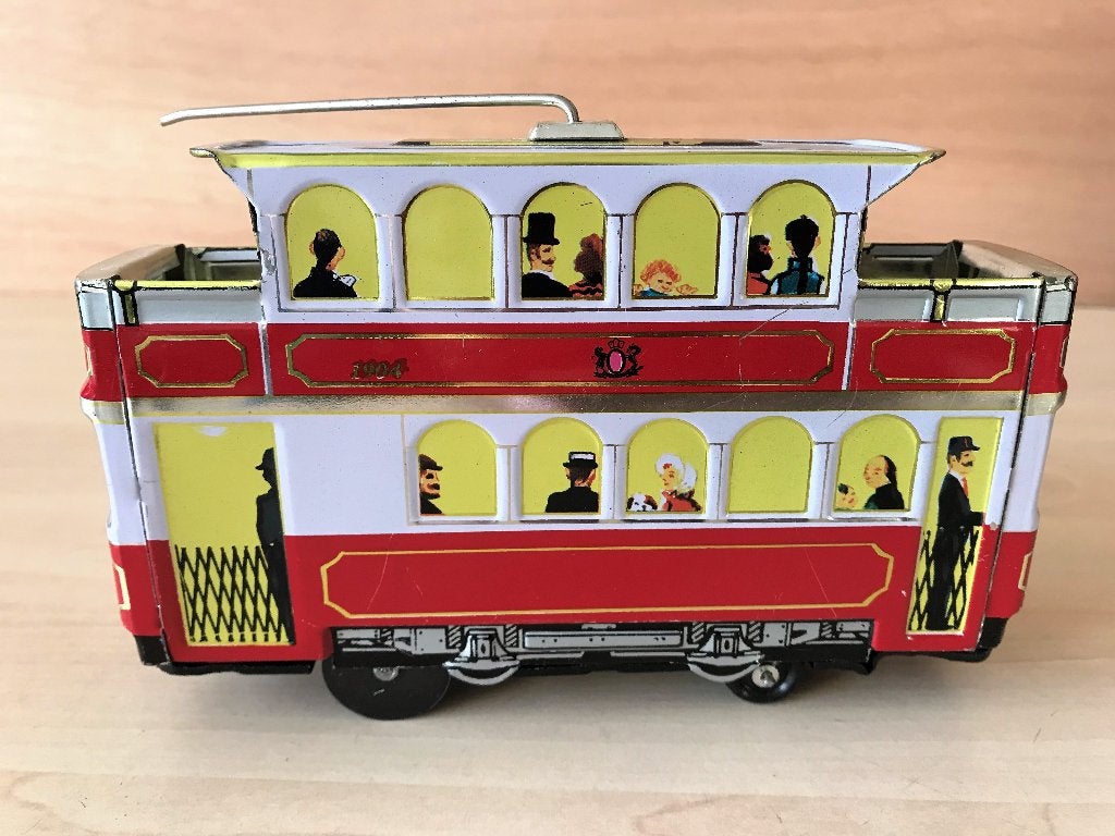 Vintage Wind Up Blik Hong Kong Tram Shackman 16 cm, Ophalen of Verzenden, Gebruikt