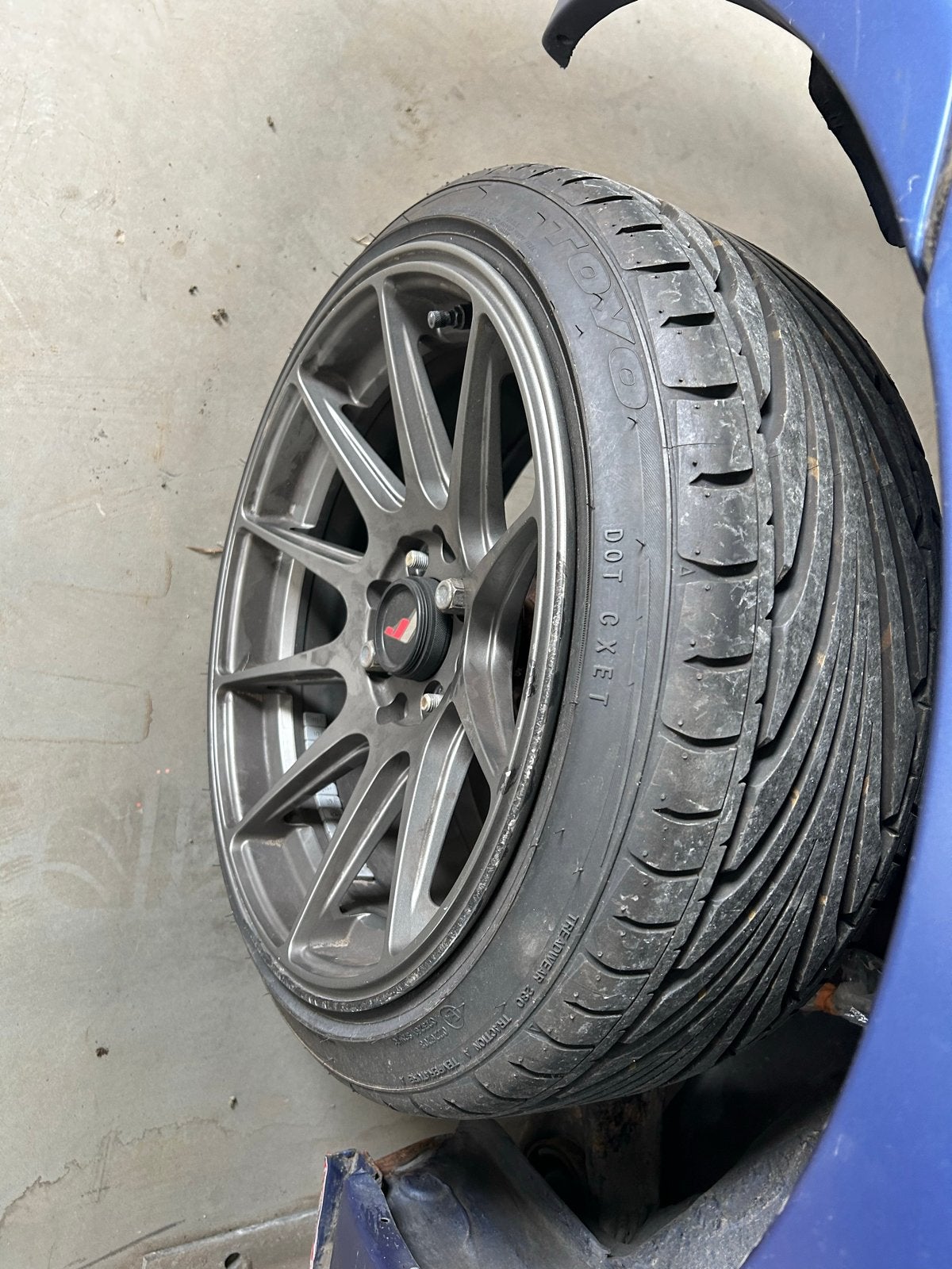 JR11 velgen met Toyo Proxes banden - 195/40R16, Ophalen of Verzenden, Gebruikt