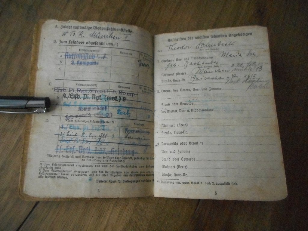 Duits Soldbuch met veel extra's, Verzamelen, Militaria | Tweede Wereldoorlog, Verzenden, Duitsland, Boek of Tijdschrift