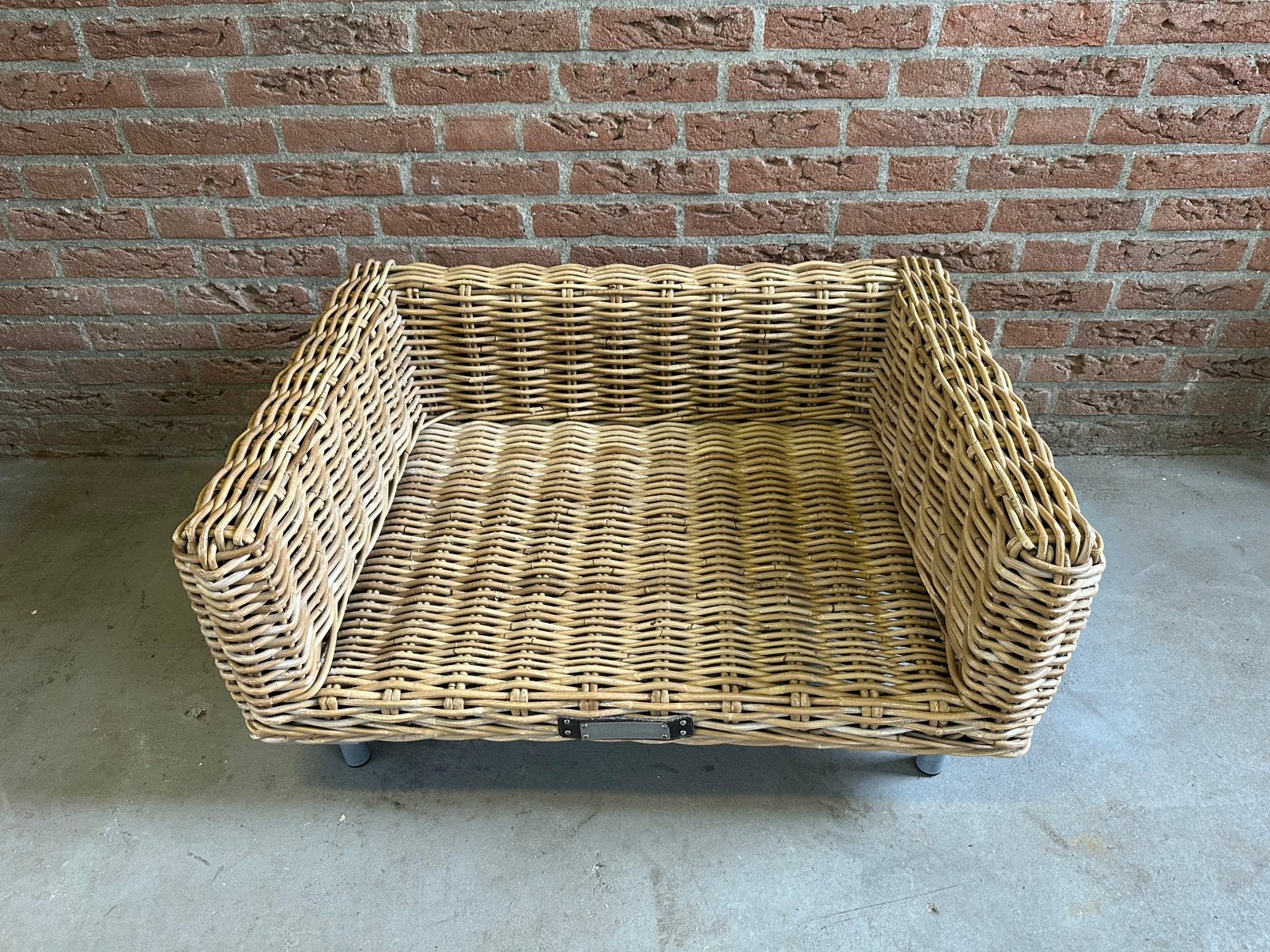 Nette rieten/rattan hondenmand, Dieren en Toebehoren, Hondenmanden, Ophalen, Zo goed als nieuw, Riet