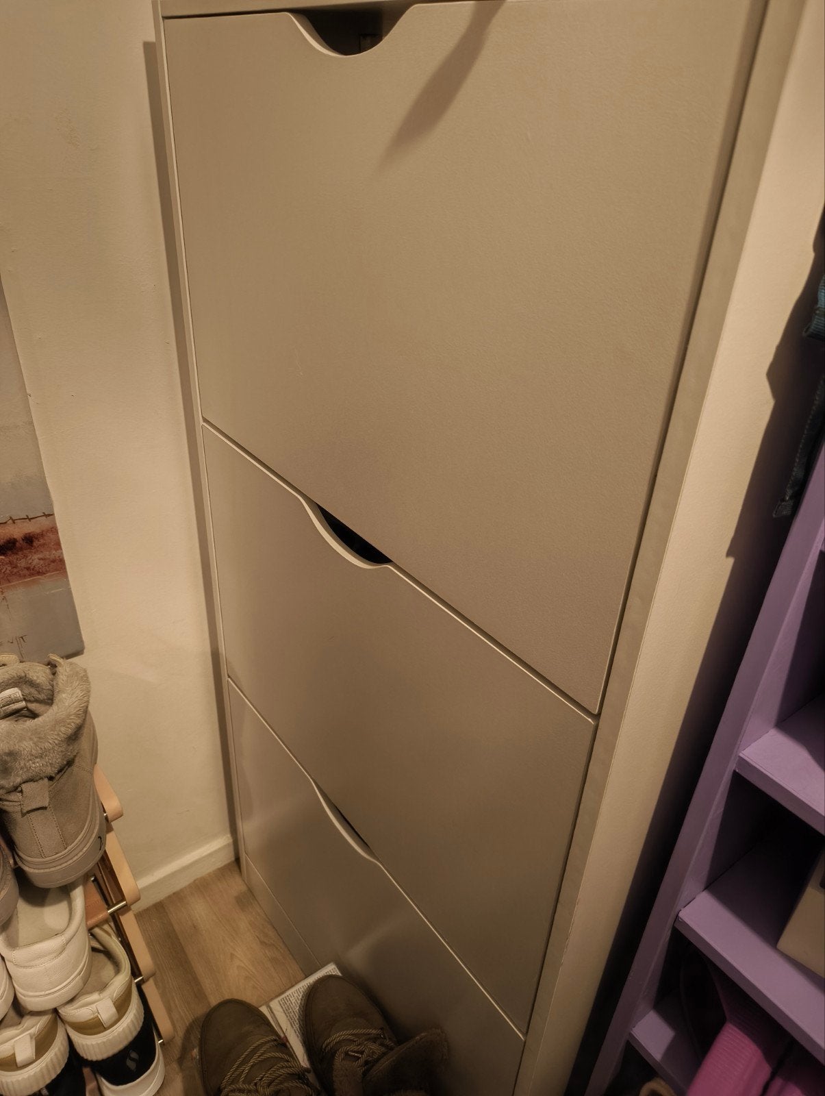 Schoenenkast met 3 lades - Wit - als nieuw, Ophalen, Zo goed als nieuw, Modern