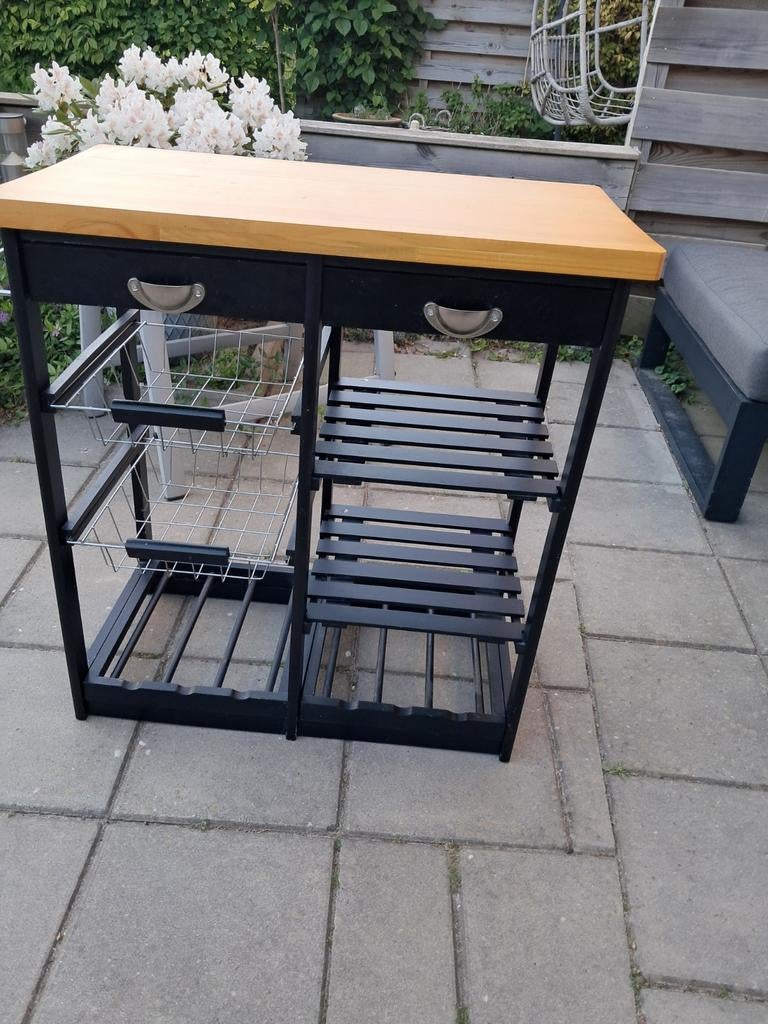 Houten Keukenkastje met 2 Lades en Gebruikerssporen, Ophalen