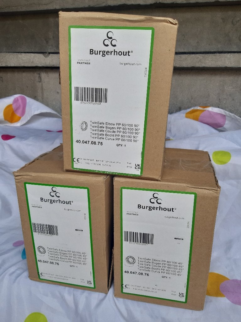 Burgerhout TWINSAFE BOCHT PP 60/100 45, Ophalen, Bochten, Pvc, Nieuw