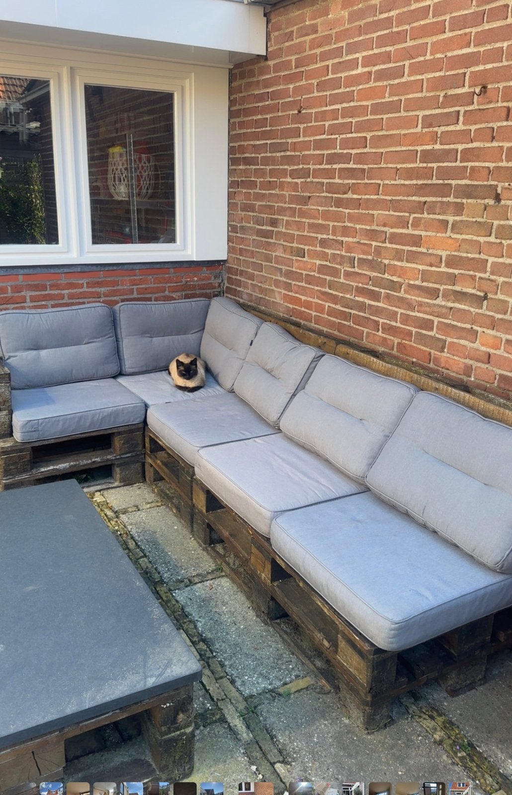 Hartman kussens voor loungebank antraciet, Tuin en Terras, Ophalen of Verzenden, Zo goed als nieuw