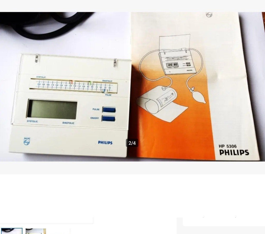 Vintage Bloeddrukmeter Philips HP 5306 Retro Verzameling, Ophalen of Verzenden, Persoonlijke verzorging