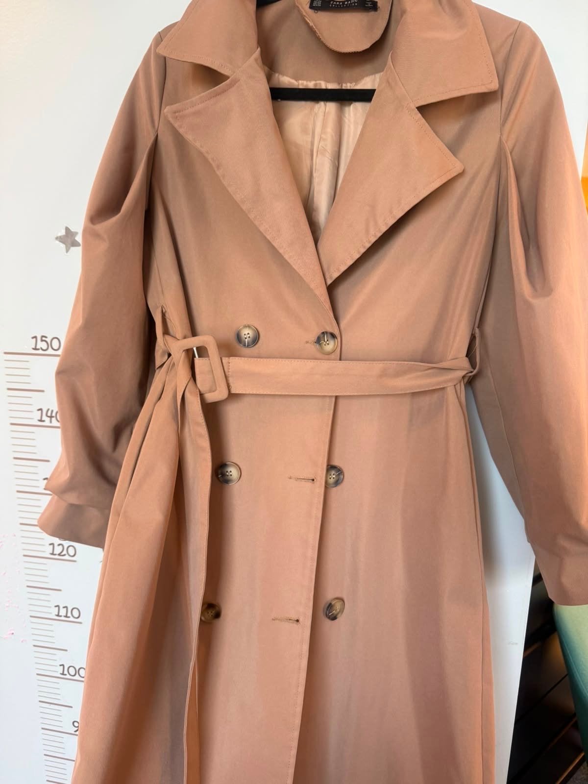 Zara Basic Trenchcoat - Maat M, Ophalen of Verzenden, Zo goed als nieuw, Maat 38/40 (M), Beige