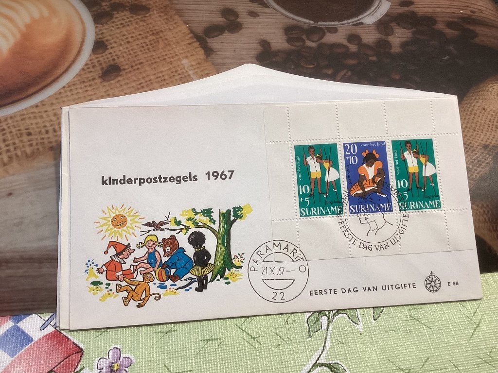 No4863 Suriname E58 Heb ook Nederland jaargangen fdc 1963, Postzegels en Munten, Ophalen, Onbeschreven, Rest van de wereld