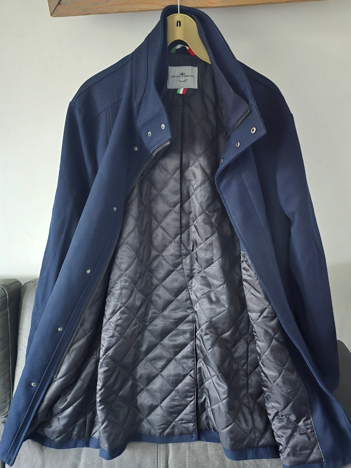Jas Meyer&Meyer maat 56, Meyer & Meyer, Blauw, Maat 56/58 (XL), Ophalen of Verzenden