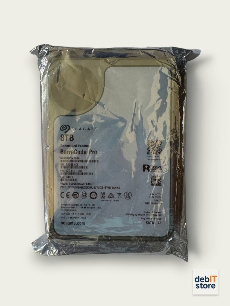 Seagate Barracuda Pro 8tb NAS HDD (CMR - Nieuw), 8tb, Seagate, Server, Nieuw