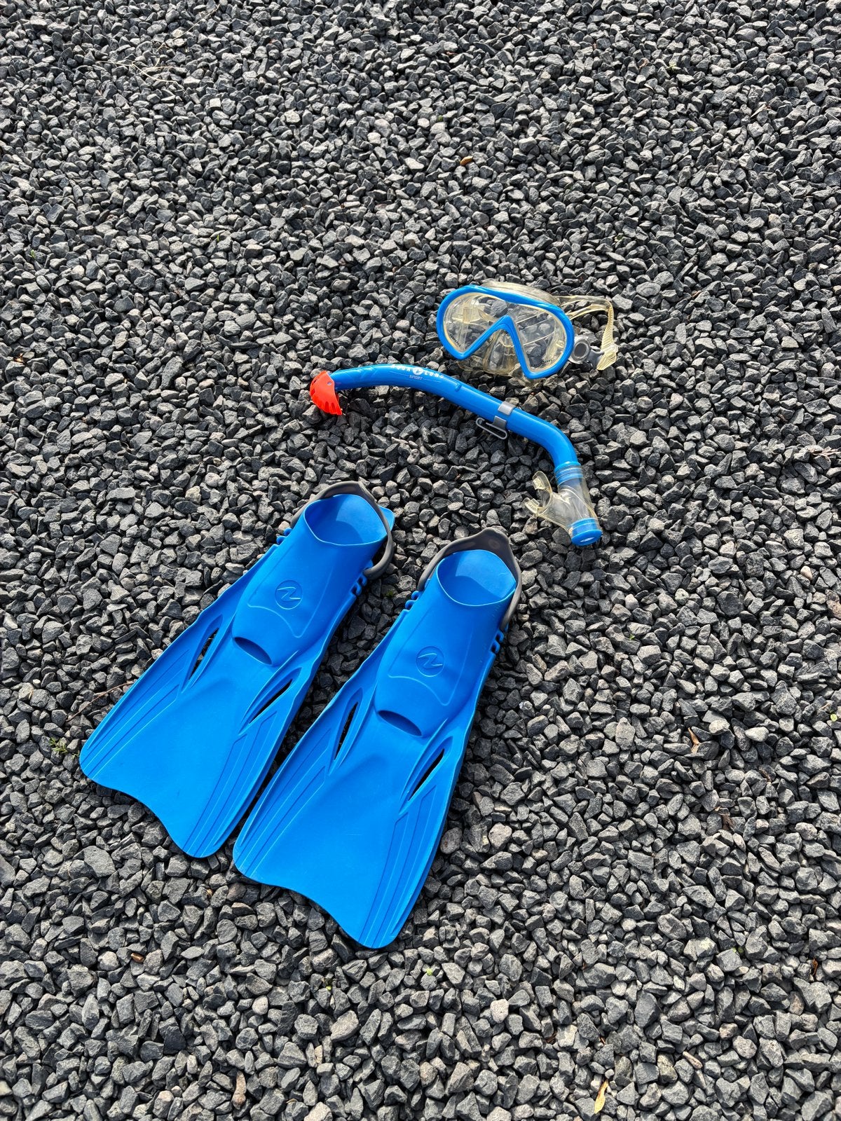 Snorkelset met vinnen (Maat 32-37), Ophalen of Verzenden, Gebruikt, Snorkelset