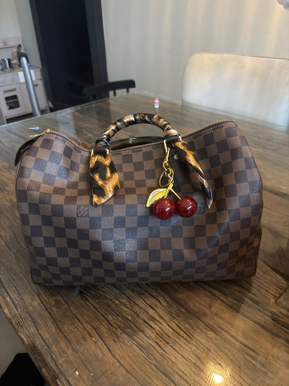 Louis Vuitton Speedy 35 Damier Ebene, Ophalen of Verzenden, Zo goed als nieuw, Bruin, Handtas