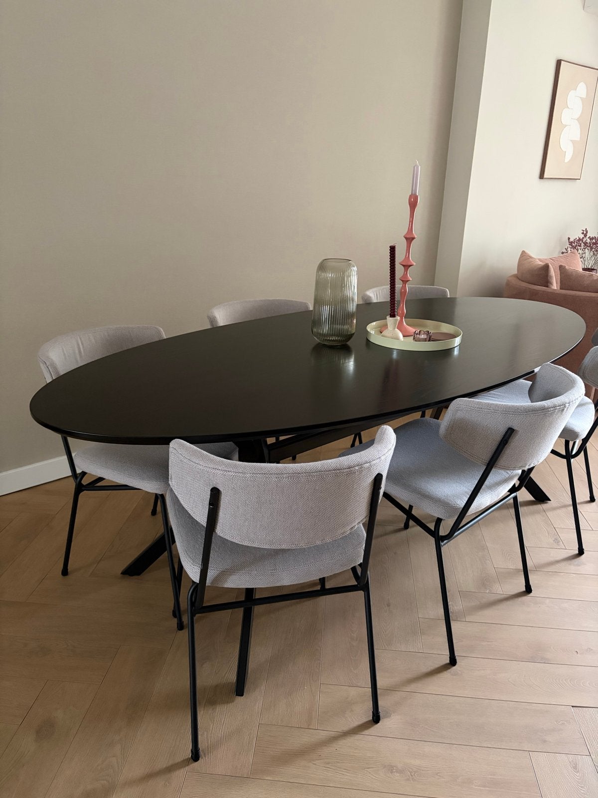 By-Boo Eetkamerstoelen - Stijlvol en Comfortabel, Ophalen, Zo goed als nieuw, Metaal, Grijs