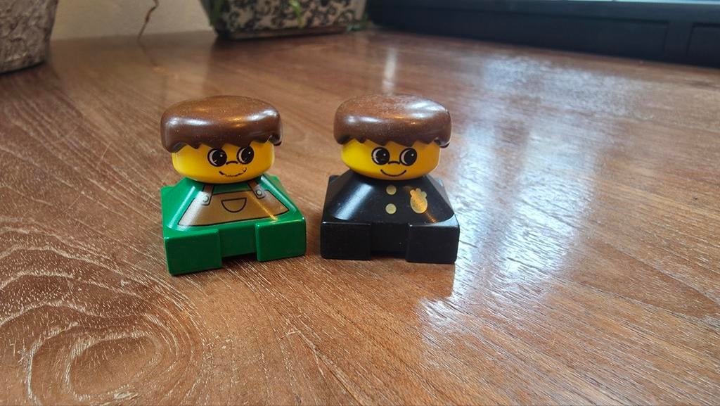 2 Vintage Duplo Poppetjes: Boer en Politieagent, Ophalen of Verzenden