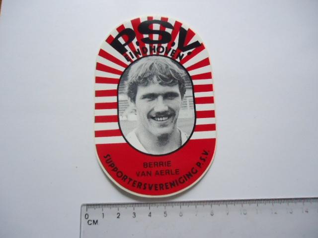 sticker oud PSV Eindhoven VAN AERLE voetbal vintage club, Verzamelen, Verzenden, Zo goed als nieuw, Bedrijf of Vereniging