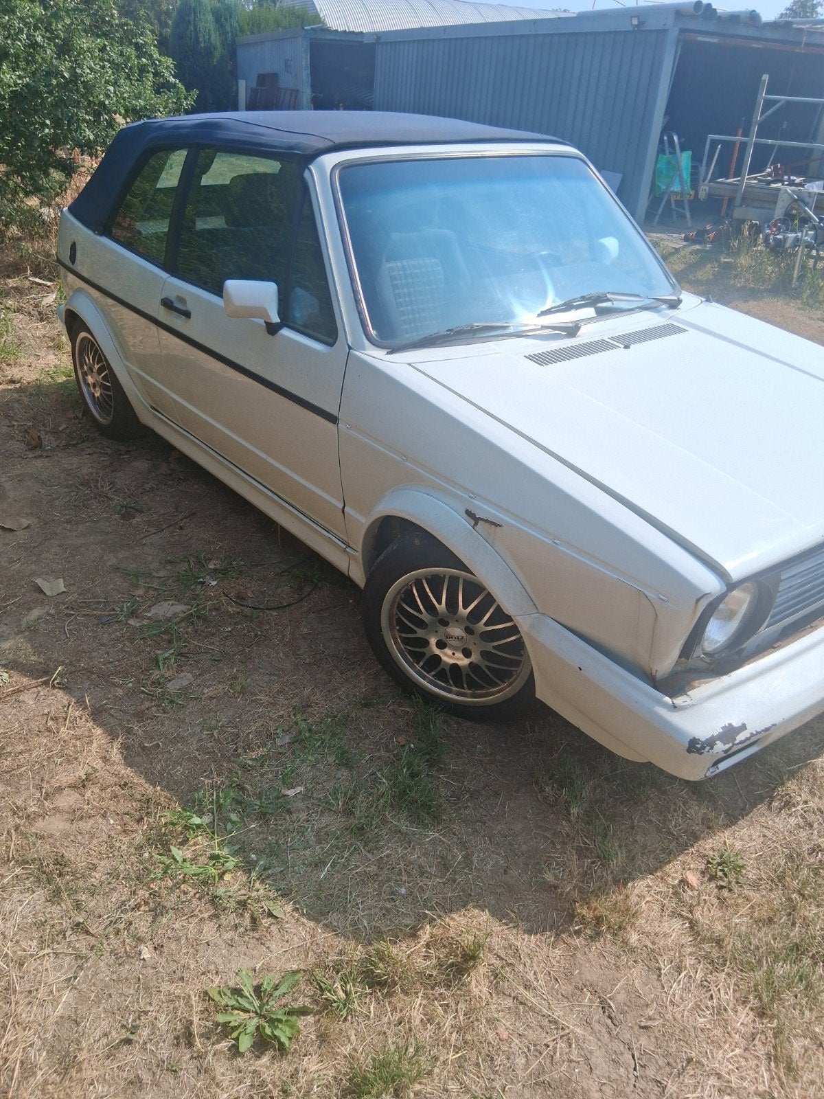 Volkswagen Golf 1.8 GTI Cabriolet 1985 Wit, Auto's, Voorwielaandrijving, Cabriolet, Wit, Origineel Nederlands
